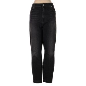 7 For All Mankind Straight Leg Jeans in Coated Black